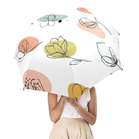 Flower Lines - Semi-Automatic Foldable Umbrella