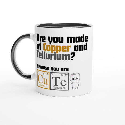 Cute, Periodic Table Of Elements - White 11oz Ceramic Mug with Colour Inside Ceramic Black Colour 11oz Mug Science