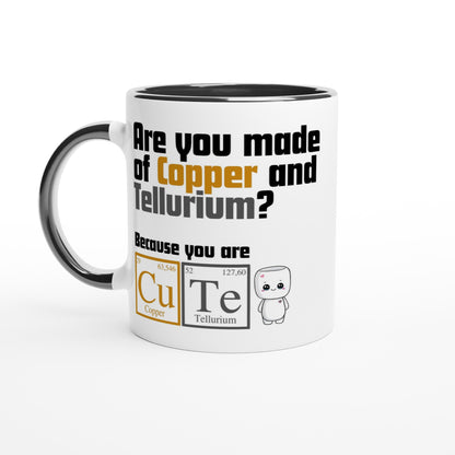 Cute, Periodic Table Of Elements - White 11oz Ceramic Mug with Colour Inside Ceramic Black Colour 11oz Mug Globally Fulfilled Science