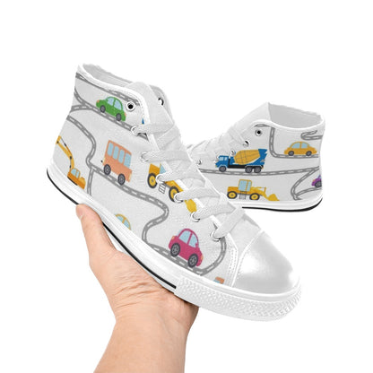 On The Road - Kids' High Top Canvas Shoes