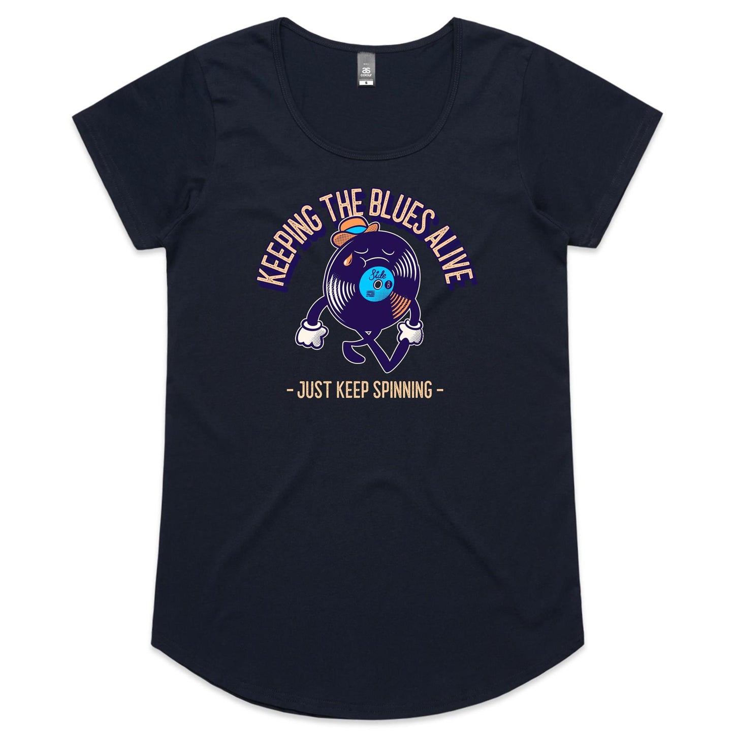 Keeping The Blues Alive - Womens Scoop Neck T-Shirt