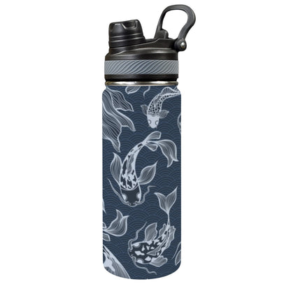 Blue Fish - Insulated Water Bottle with Dual-Use Lid (18oz) Insulated Water Bottle with Dual-Use Lid (18oz) animal Printed Offshore