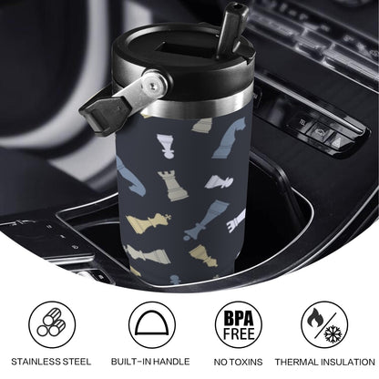 Chess Pattern - 30oz Tumbler with Top Handle