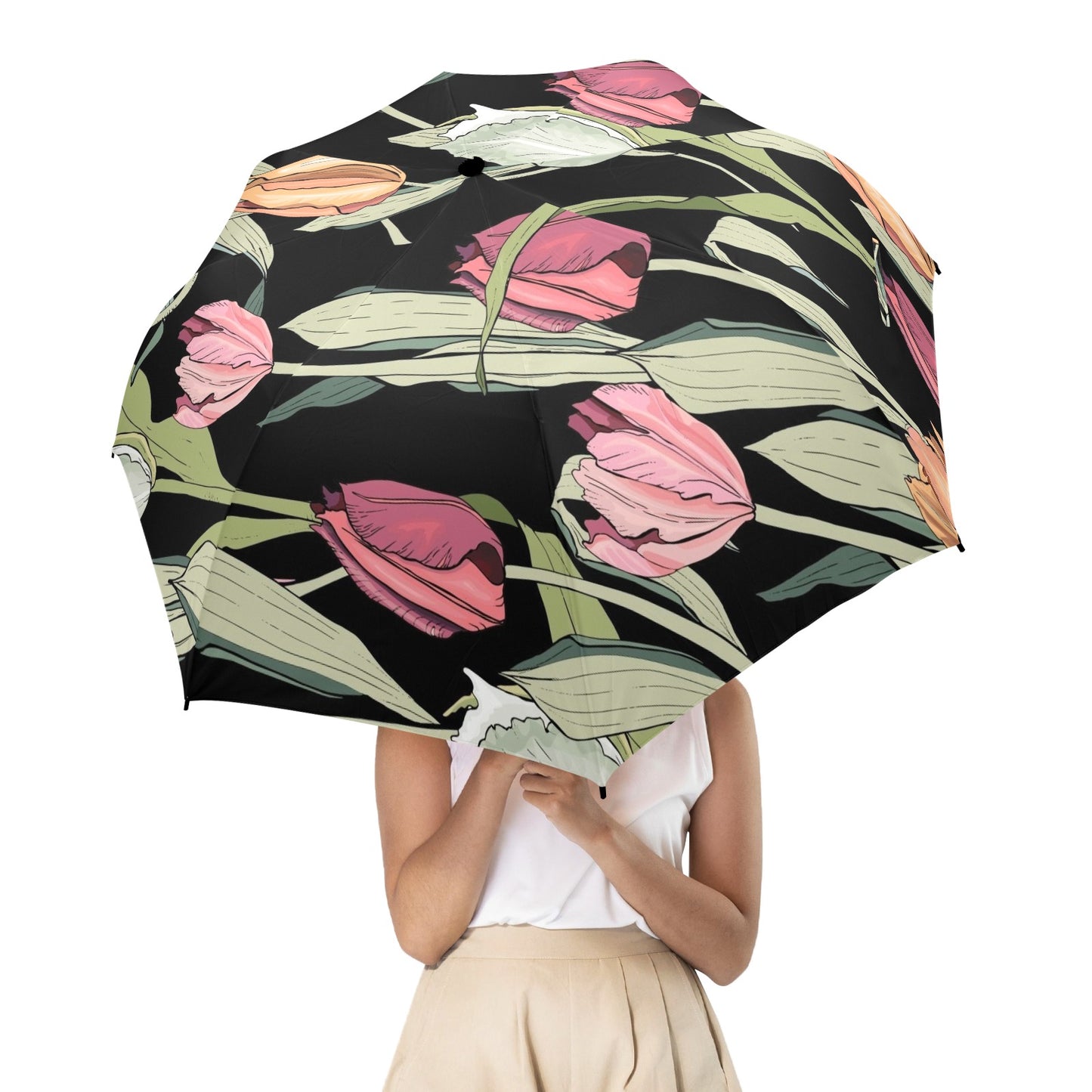 Tulips - Semi-Automatic Foldable Umbrella Semi-Automatic Foldable Umbrella Printed Offshore