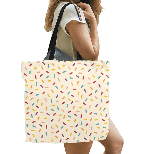 Sprinkles - Full Print Canvas Tote Bag Full Print Canvas Tote Bag