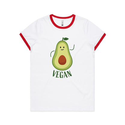 Vegan, Avocado - Women's Ringer Tee