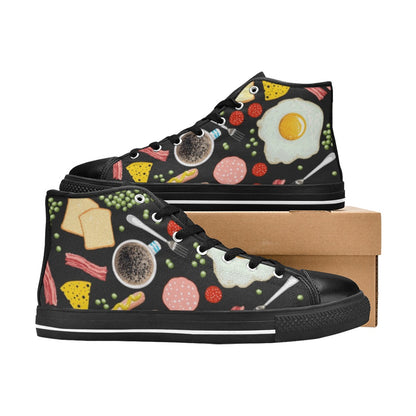 Breakfast Food - Women's High Top Canvas Shoes