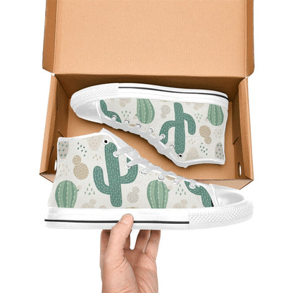 Cactus - Men's High Top Canvas Shoes