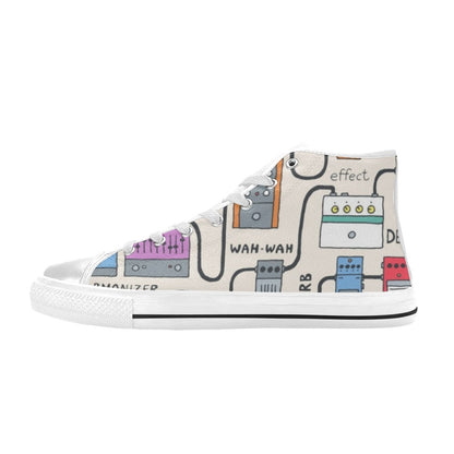 Guitar Pedals - Women's High Top Canvas Shoes