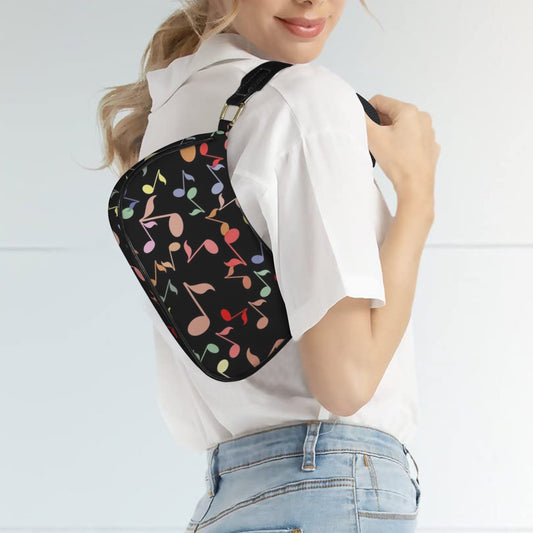 Quavers, Music Notes - Small Shoulder Bag