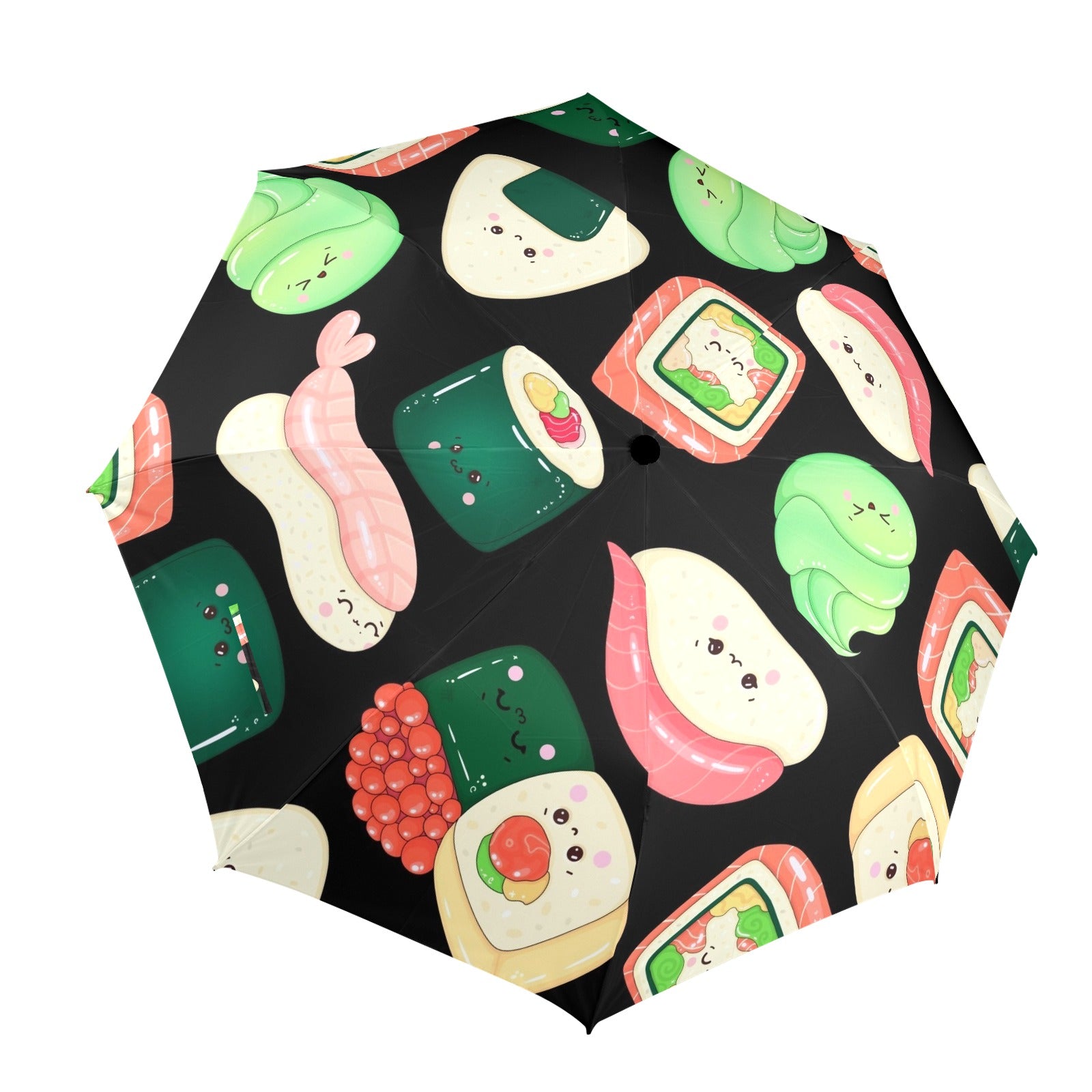 Happy Sushi - Semi-Automatic Foldable Umbrella Semi-Automatic Foldable Umbrella Printed Offshore