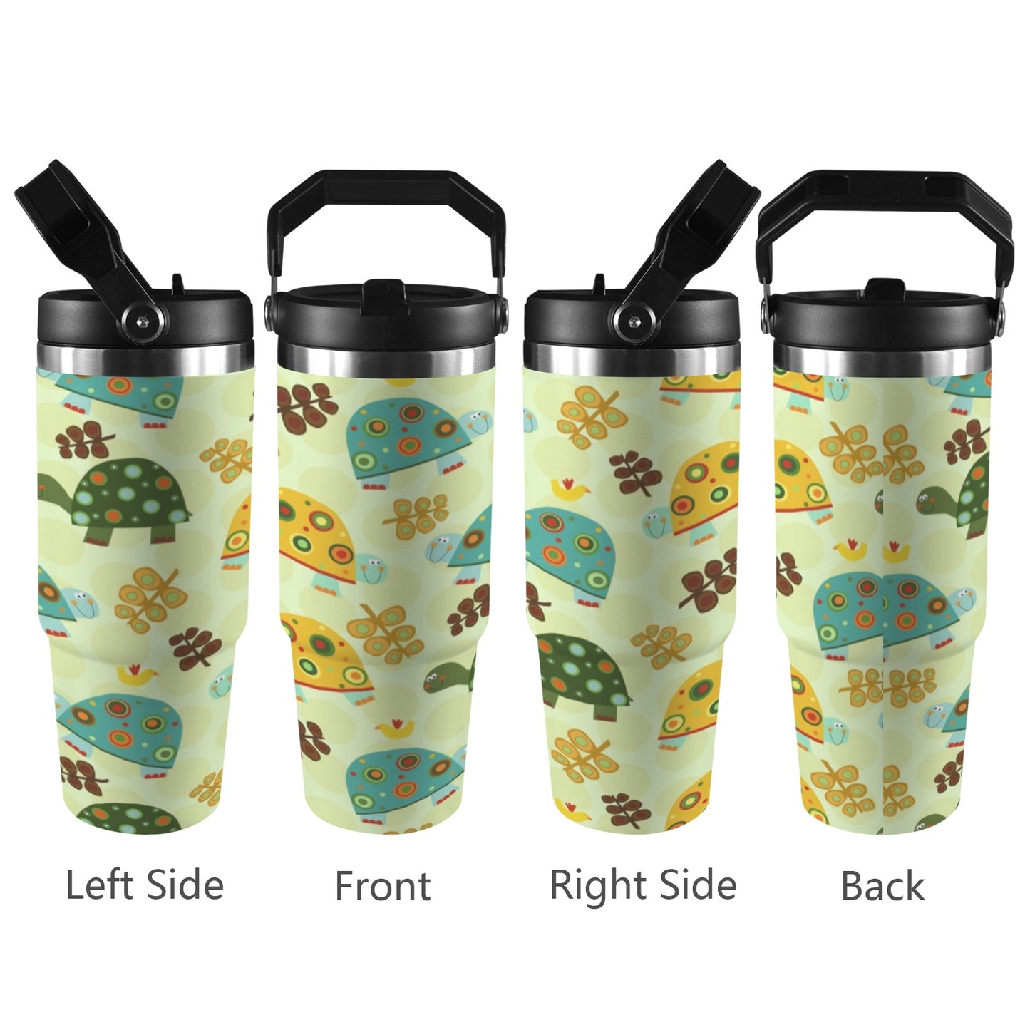 Retro Turtles - 30oz Tumbler with Top Handle