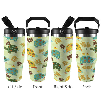 Retro Turtles - 30oz Tumbler with Top Handle