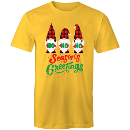 Christmas Gnomes Seasons Greetings - Mens T-Shirt