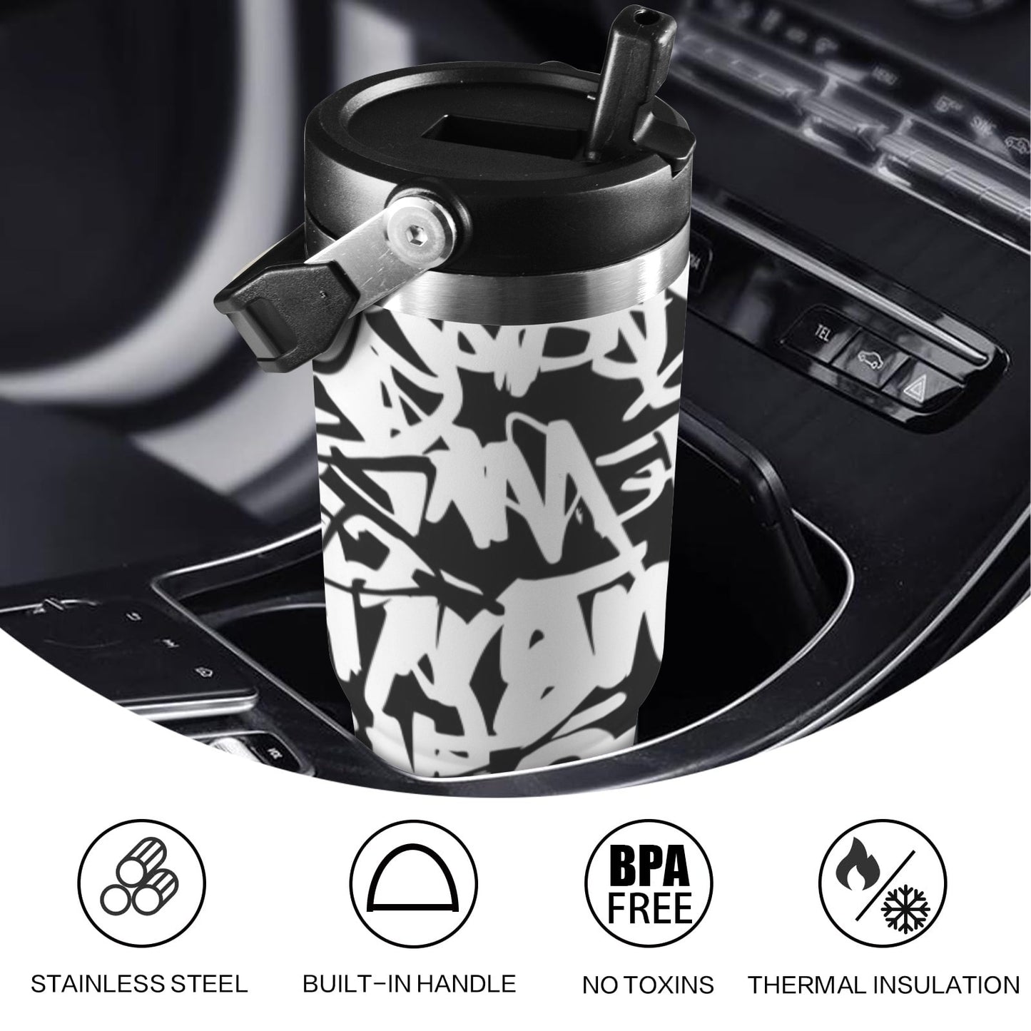 Graffiti - 30oz Tumbler with Top Handle