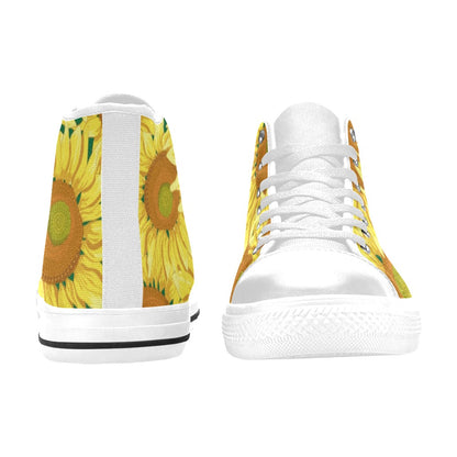 Sunflowers - Women's High Top Canvas Shoes