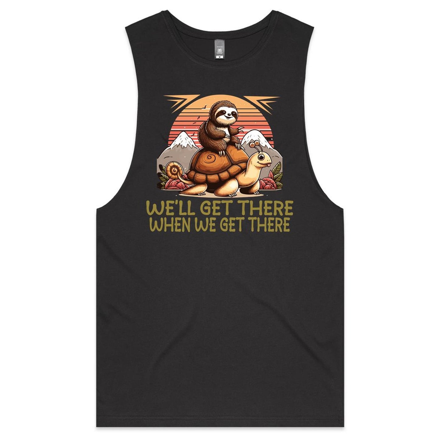 Sloth Race, We'll Get There When We Get There - Tank Top Tee