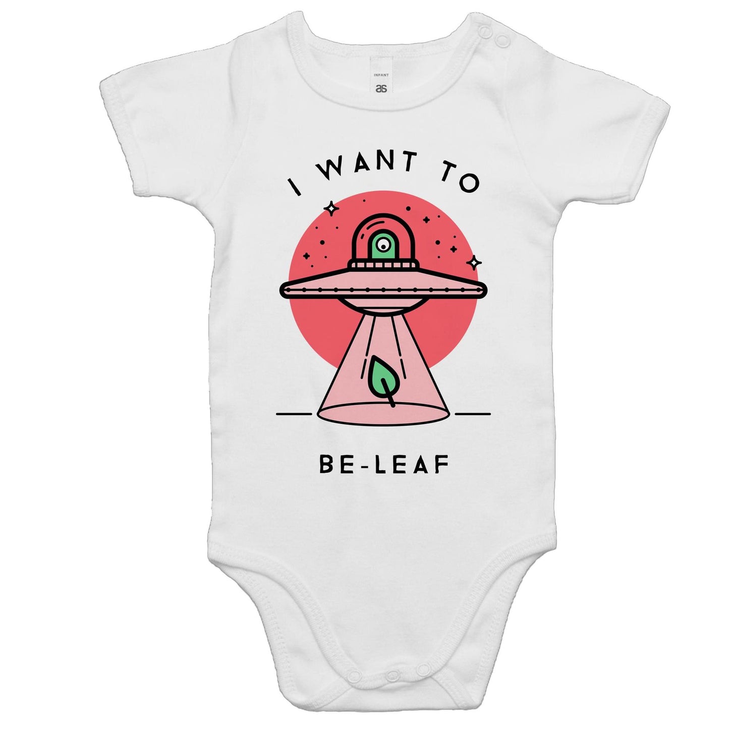 I Want To Be-Leaf, UFO - Baby Bodysuit