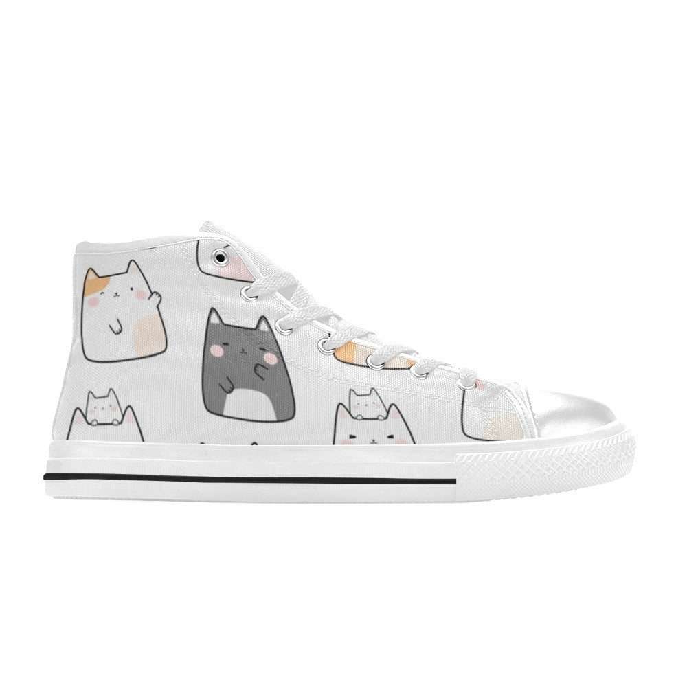 Cats - Women's High Top Canvas Shoes