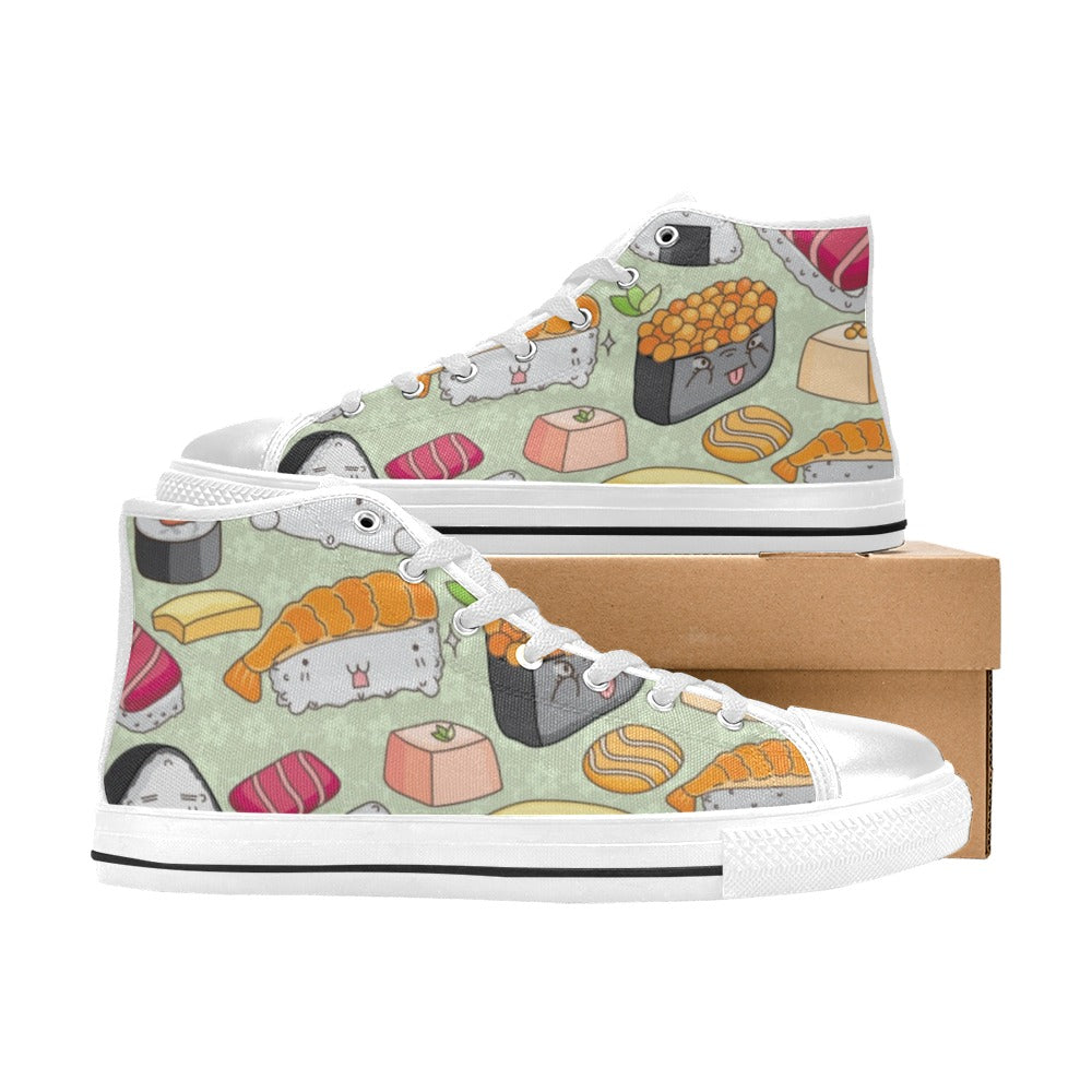 Sushi - Women's High Top Canvas Shoes