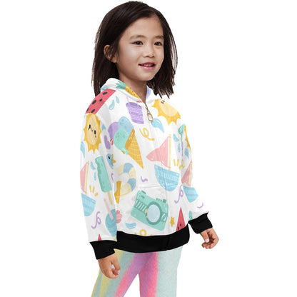 Summer Fun - Junior Girls Zip Up Hoodie