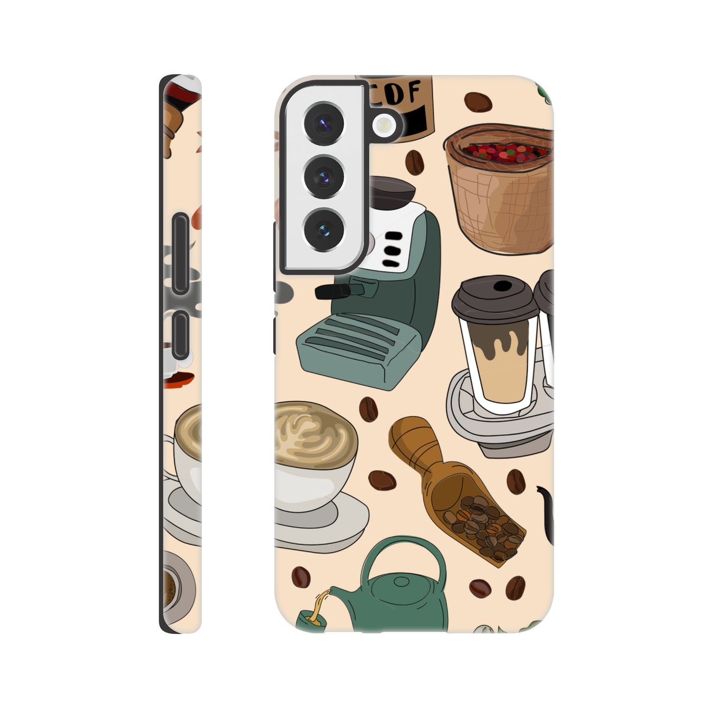 All The Coffee - Phone Tough Case Galaxy S22 Phone Case Coffee Globally Fulfilled