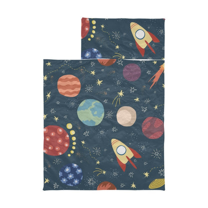 Rocket and Planets In Space - Kids Sleeping Bag