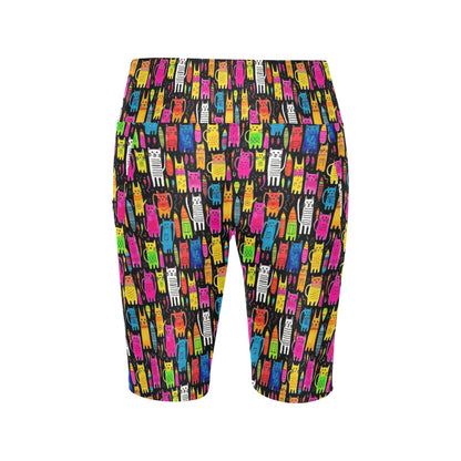 Colourful Cats - Women's Bike Shorts Womens Bike Shorts animal Printed Offshore