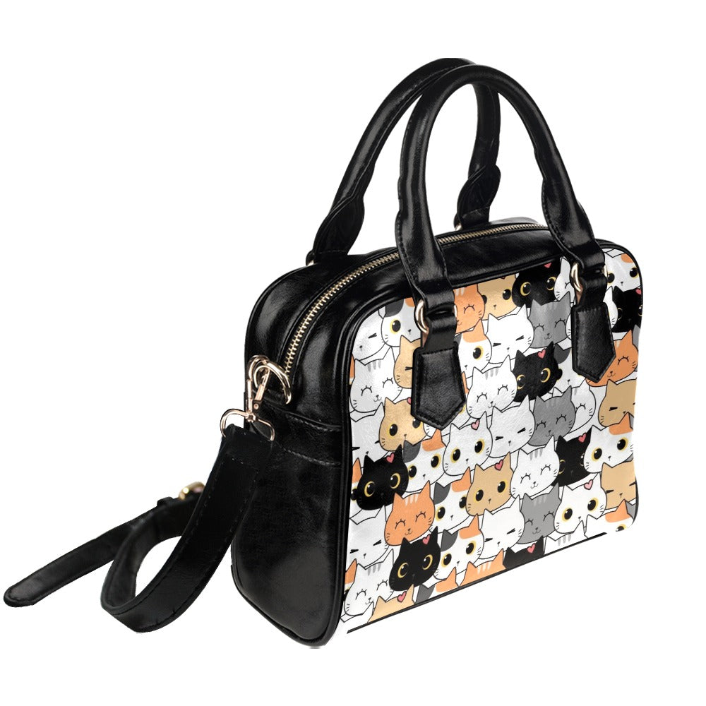 Cute Cartoon Cats - Shoulder Handbag