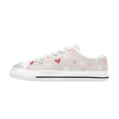 Pretty Hearts - Women's Classic Canvas Shoes