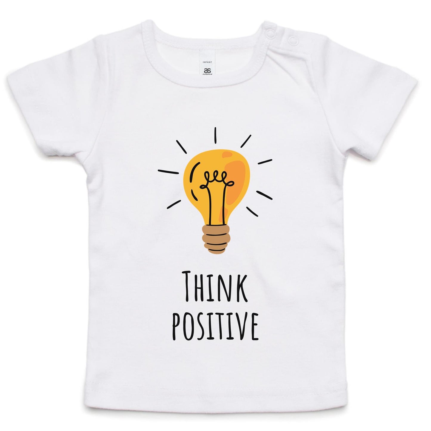 Think Positive, Lightbulb - Baby T-shirt