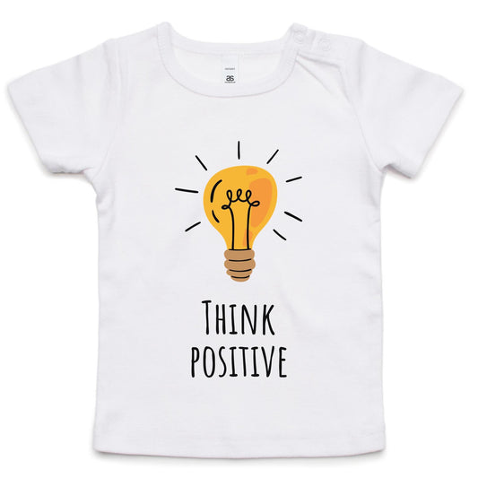 Think Positive, Lightbulb - Baby T-shirt