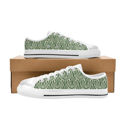 Green Pattern - Women's Classic Canvas Shoes