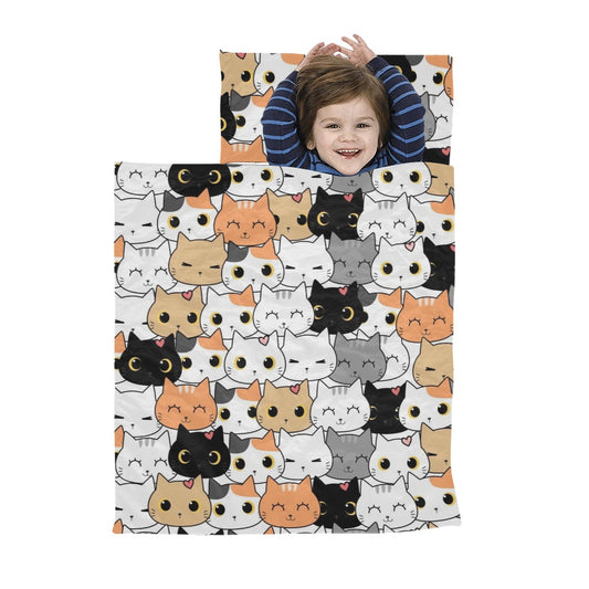 Cute Cartoon Cats - Kids Sleeping Bag