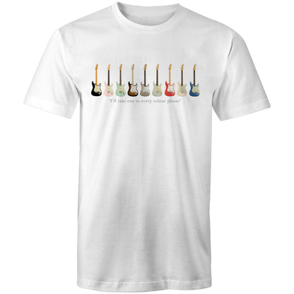 Guitars, I'll Take One In Every Colour - Mens T-Shirt