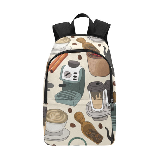 All The Coffee - Fabric Backpack for Adult Adult Casual Backpack Coffee