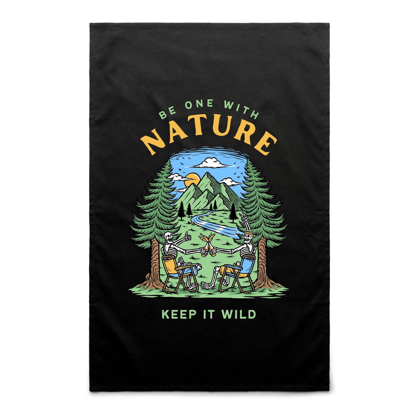 Be One With Nature, Skeleton - AS Colour Tea Towel