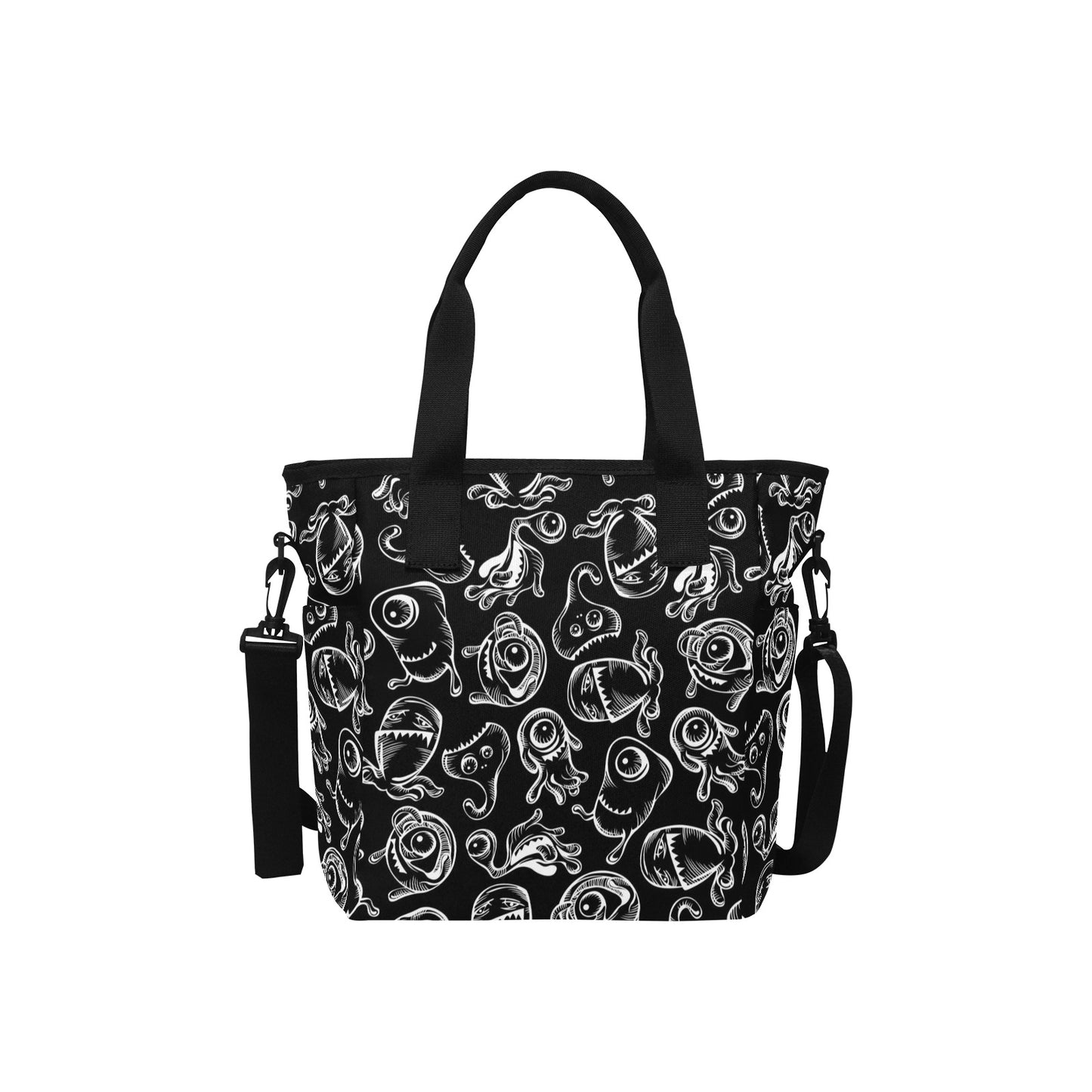 Monsters In Black And White - Tote Bag with Shoulder Strap