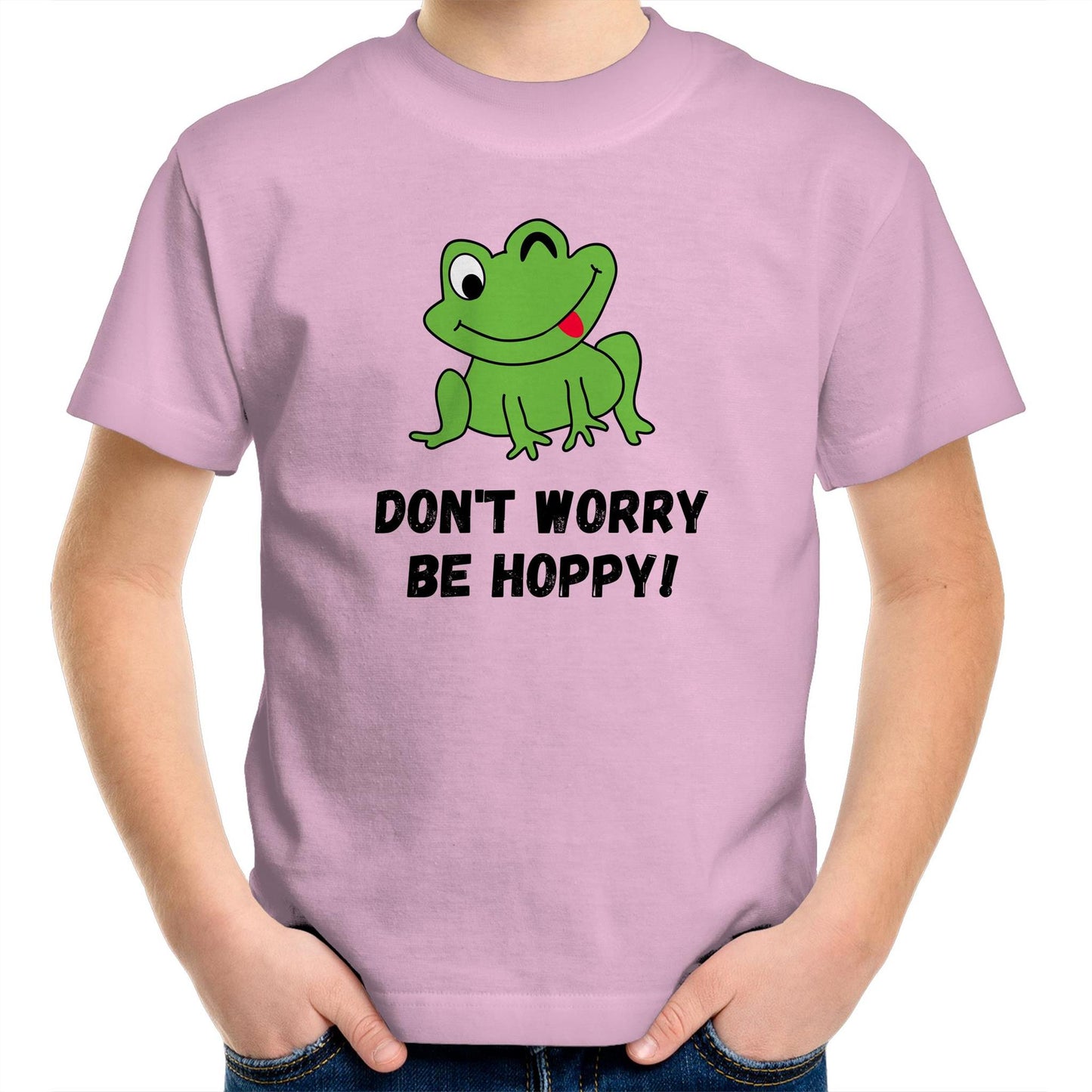 Don't Worry Be Hoppy, Frog - Kids Youth T-Shirt