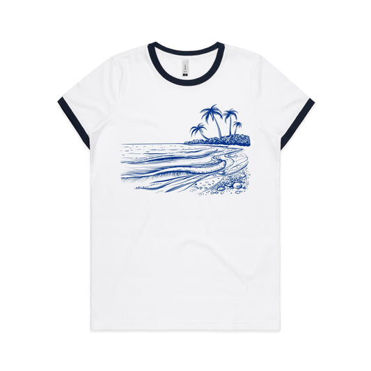 Surf Beach - Women's Ringer Tee