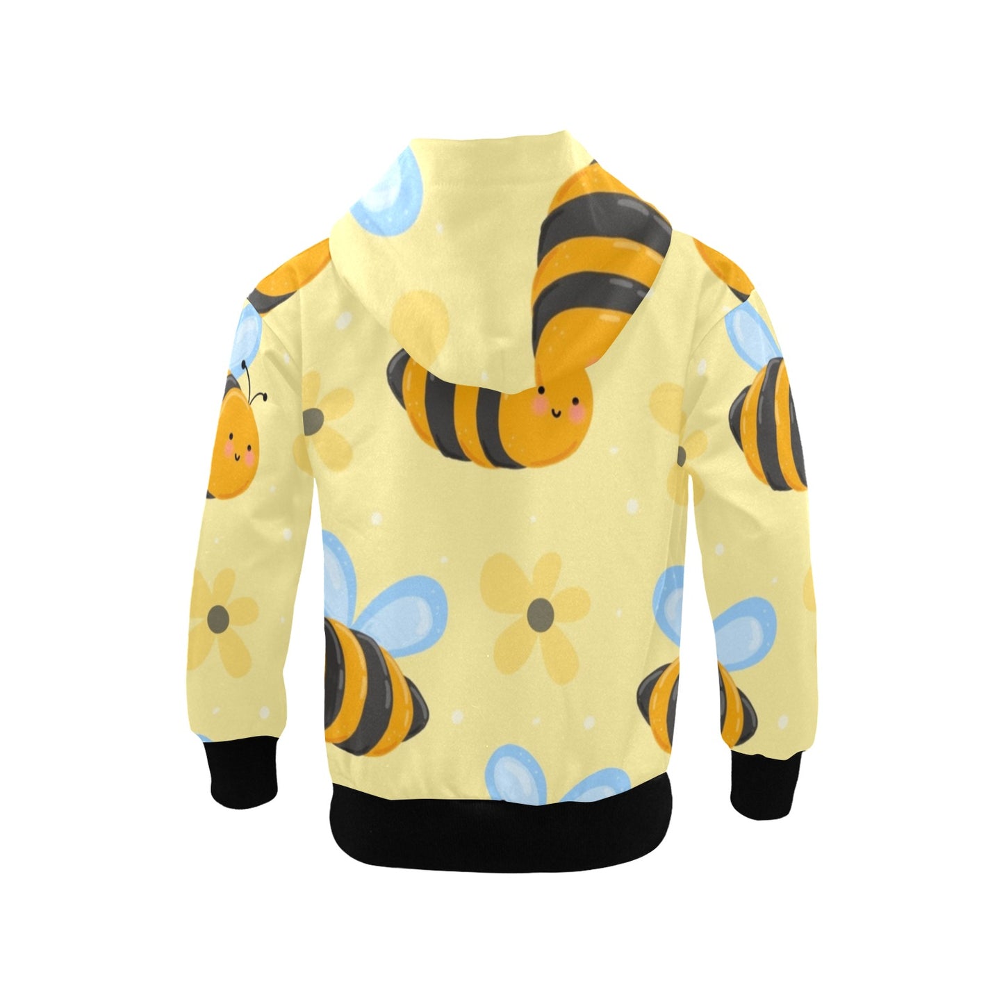 Bright Bees - Junior Boys Zip Up Hoodie