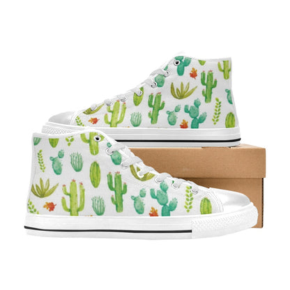 Cactus - Women's High Top Canvas Shoes