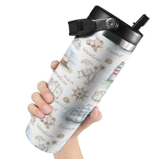 Travel Map - 30oz Tumbler with Top Handle