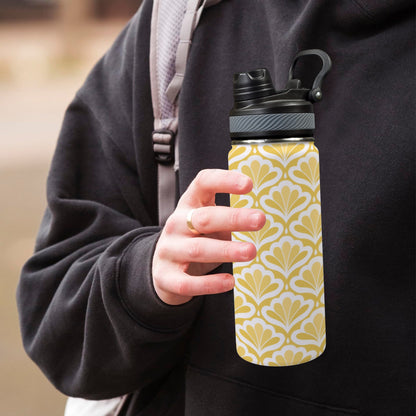 Yellow Pattern - Insulated Water Bottle with Dual-Use Lid (18oz) Insulated Water Bottle with Dual-Use Lid (18oz) Printed Offshore