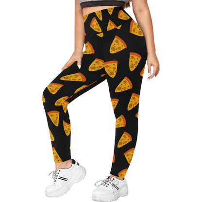 Pizzas - Womens High Waist Leggings (Sizes 16-22)