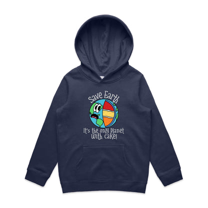 Save Earth, It's The Only Planet With Cake - Youth Supply Hood