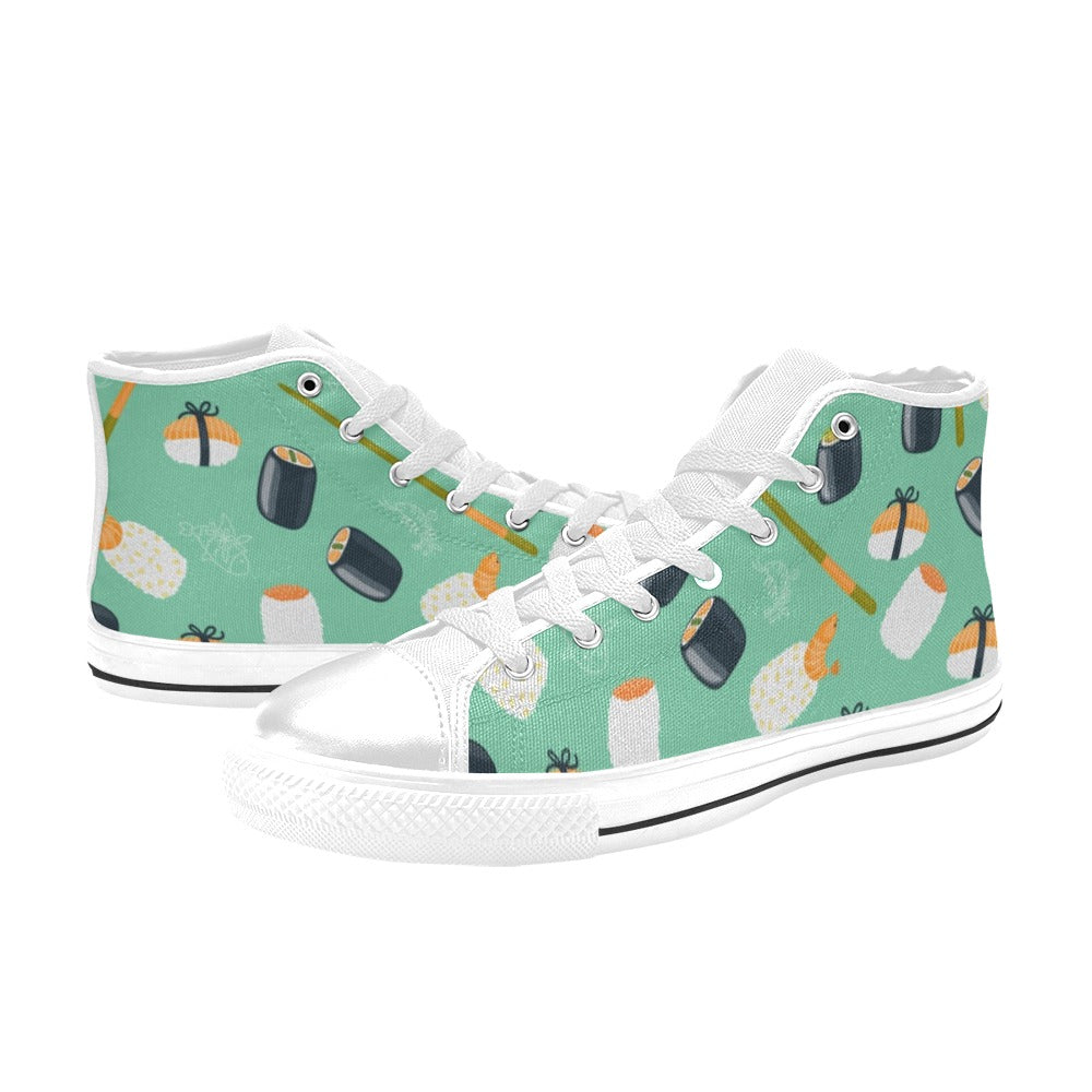 Cute Sushi - Women's High Top Canvas Shoes