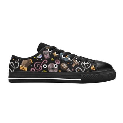 Retro Music Mix - Women's Classic Canvas Shoes