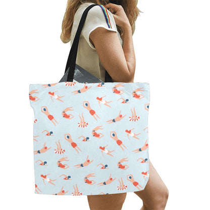 Summer Swim - Full Print Canvas Tote Bag Full Print Canvas Tote Bag