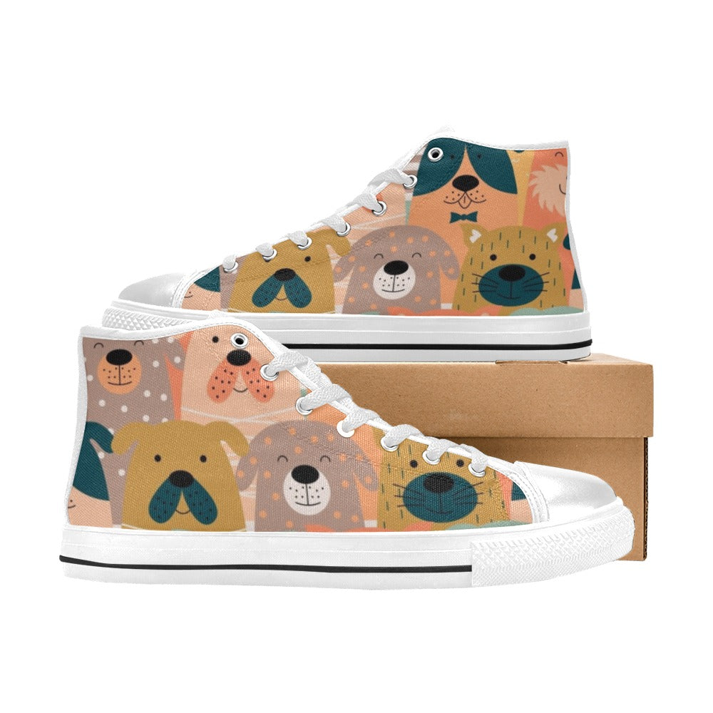 Lots Of Dogs - Women's High Top Canvas Shoes